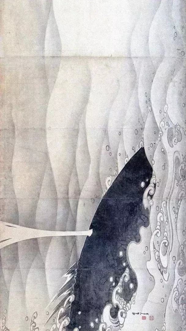 《鯨象屏風圖》,伊藤若衝日本MIHO MUSEUM藏