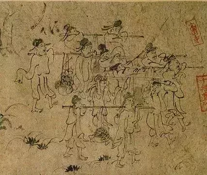 《將軍冢緣起繪卷》局部,日本鎌倉時代京都高山寺藏