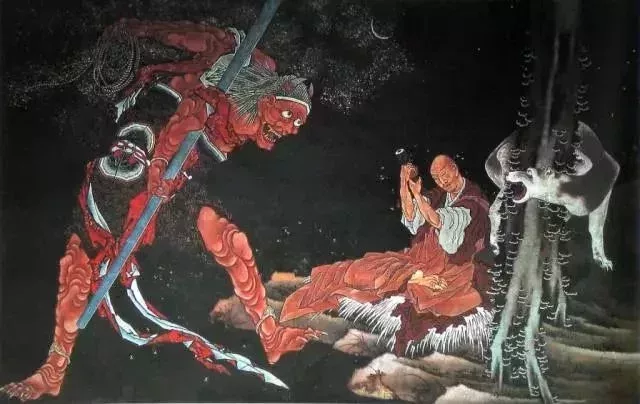 空海瘟神圖,1844~1846年,北齋84至86歲作品