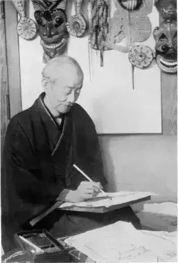 正在作畫的吉田博