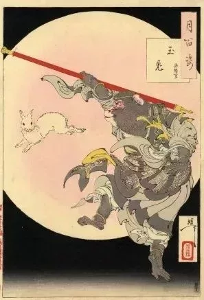 《月百姿》之“孫悟空和玉兔”