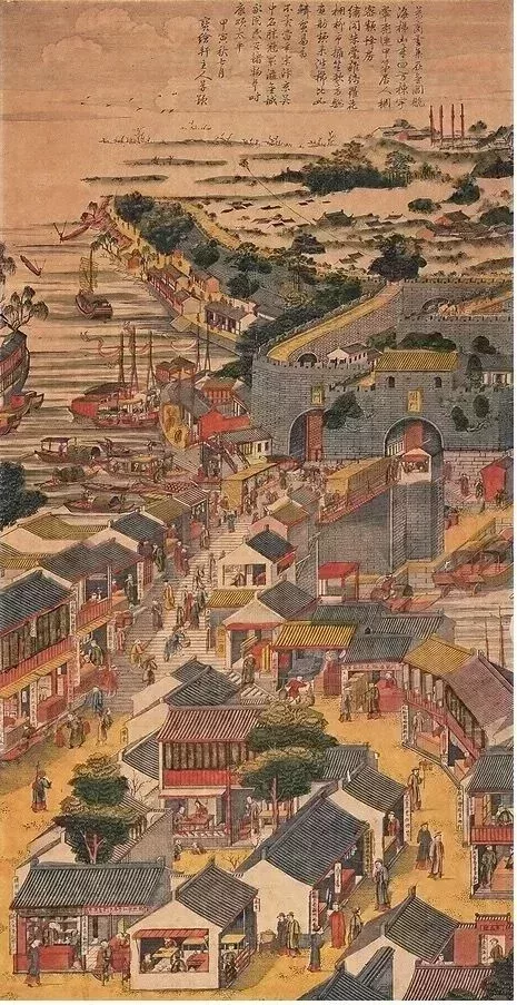 姑蘇版畫《姑蘇閶門圖》, 約乾隆年間