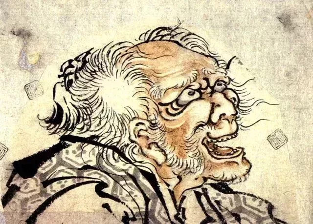 自畫像,天保13年(1842),北齋82歲作品