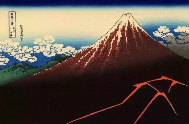 《富嶽三十六景》之“山下白雨”