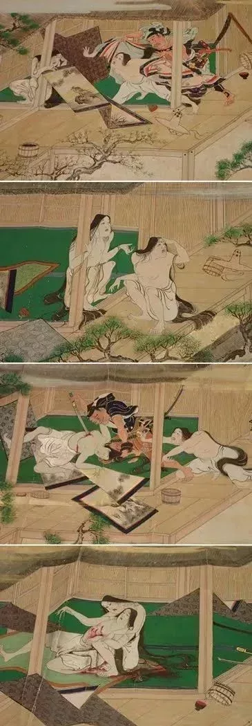 《山中常盤物語繪卷》局部,巖佐又兵衛日本MOA美術館藏