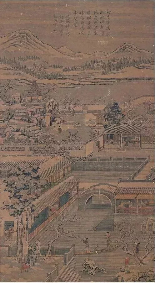 姑蘇版畫《歲朝圖》, 約乾隆年間