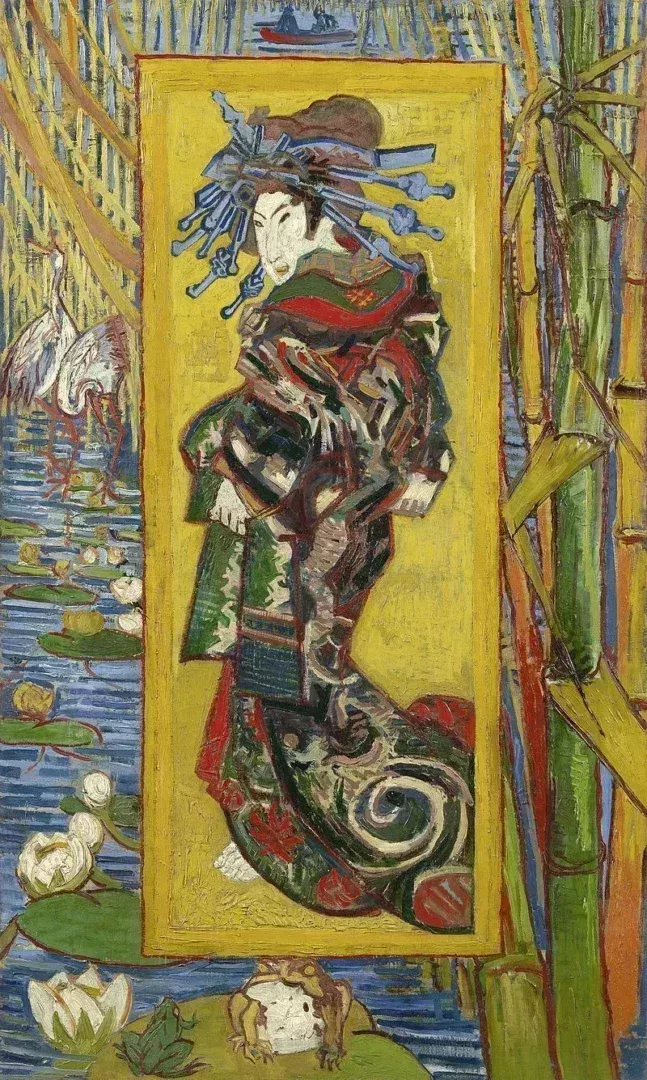 “花魁”,梵高仿作,油畫