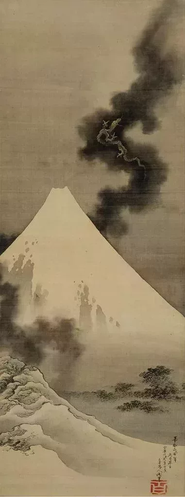 富士越龍圖, 嘉永二年(1849),北齋89歲作品