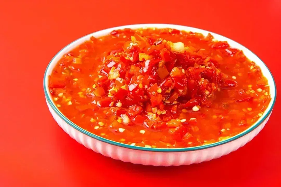 貴州糟辣椒,香濃辣輕,用作蘸水,也可當作烹飪材料