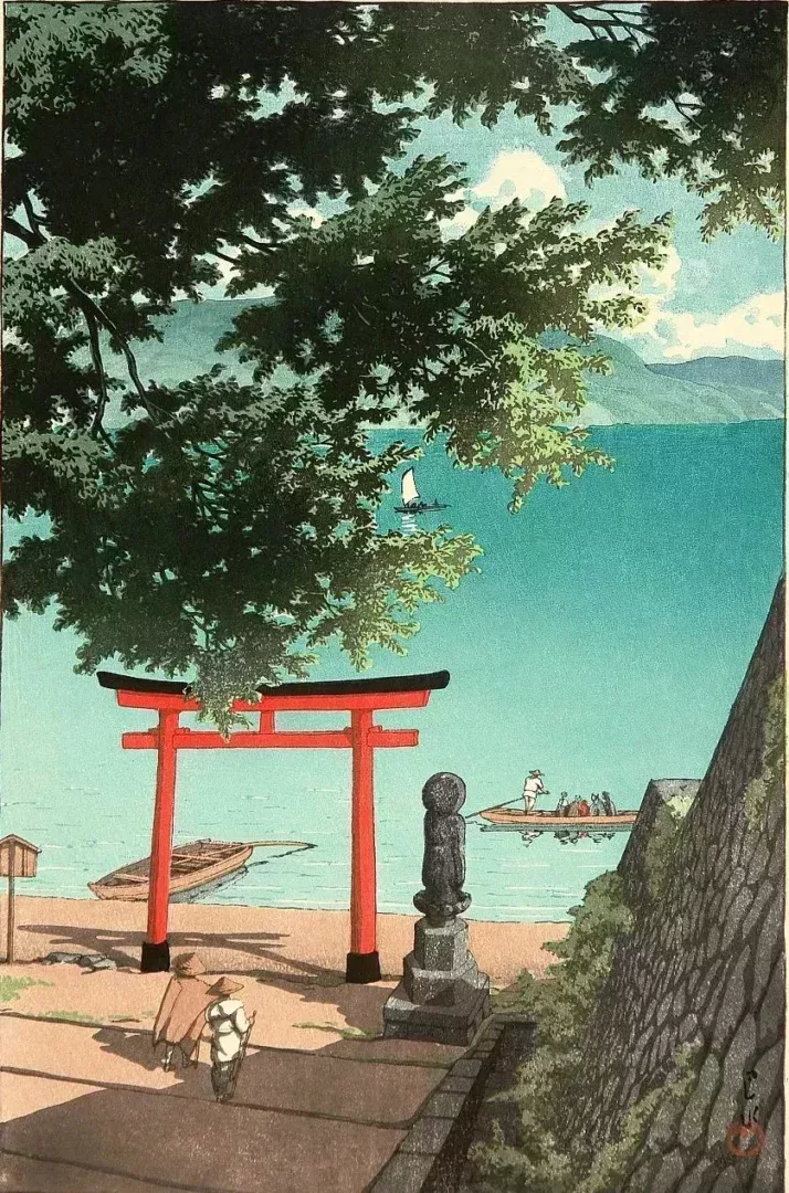 《中禪寺歌濱》川瀨巴水