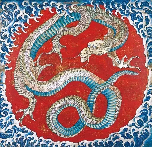 東町祭屋臺天井繪之龍圖,天保15年(1844),北齋84歲作品