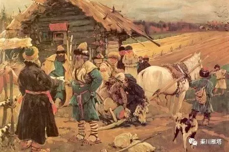 《農奴與自己的主人》 謝爾蓋·伊萬諾夫作於1908年