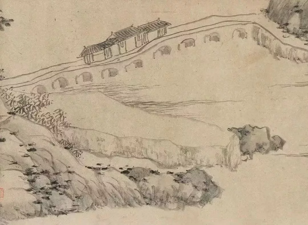 沈周 西山紀遊圖 (局部) 上海博物館藏