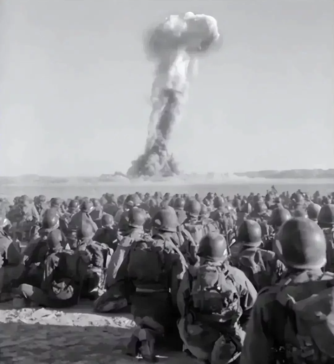 ▲冷戰時期美軍舉行的有步兵部隊參加的核試驗