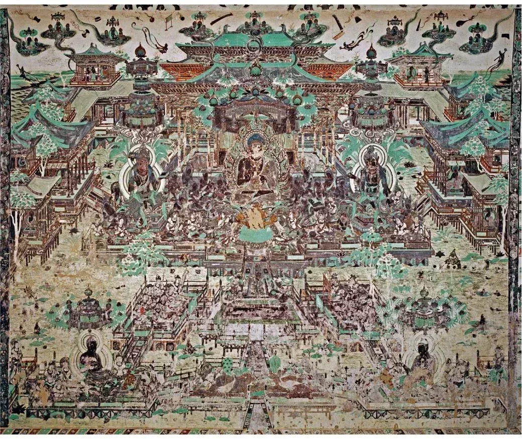 ▲莫高窟第172窟 北壁《觀無量壽經變 》