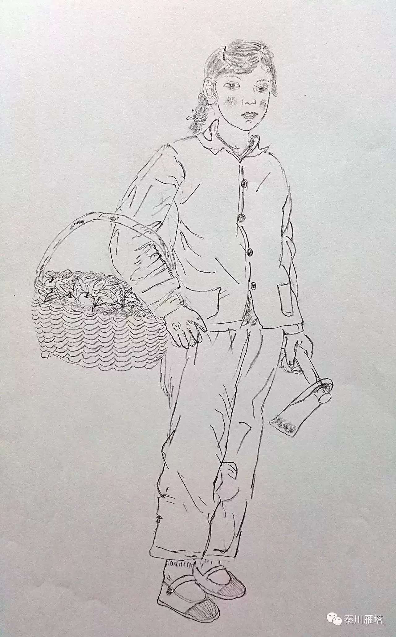 拾柴女孩 金雁/插畫
