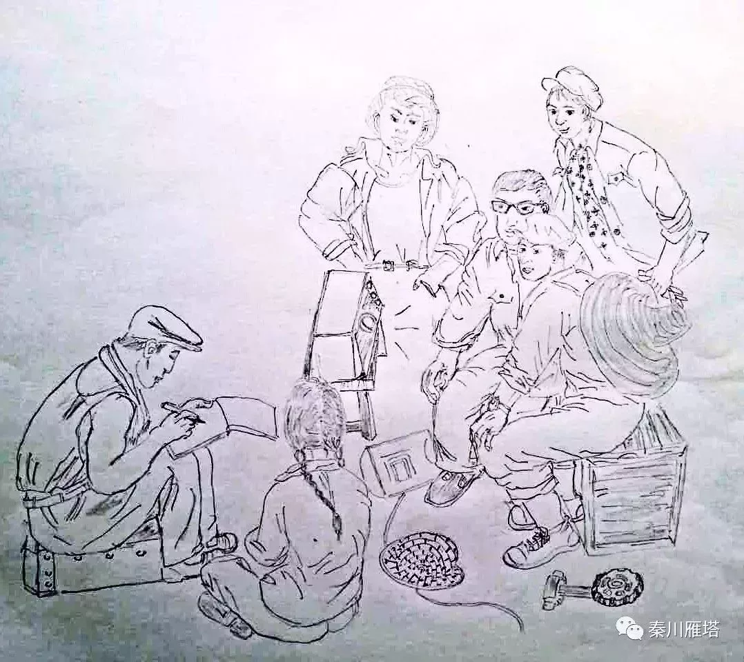 收聽重要廣播 金雁/插畫
