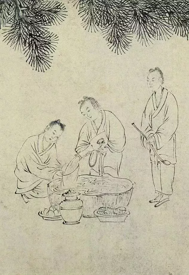 唐寅 臨李伯時飲中八仙(局部) 遼寧省博物館藏