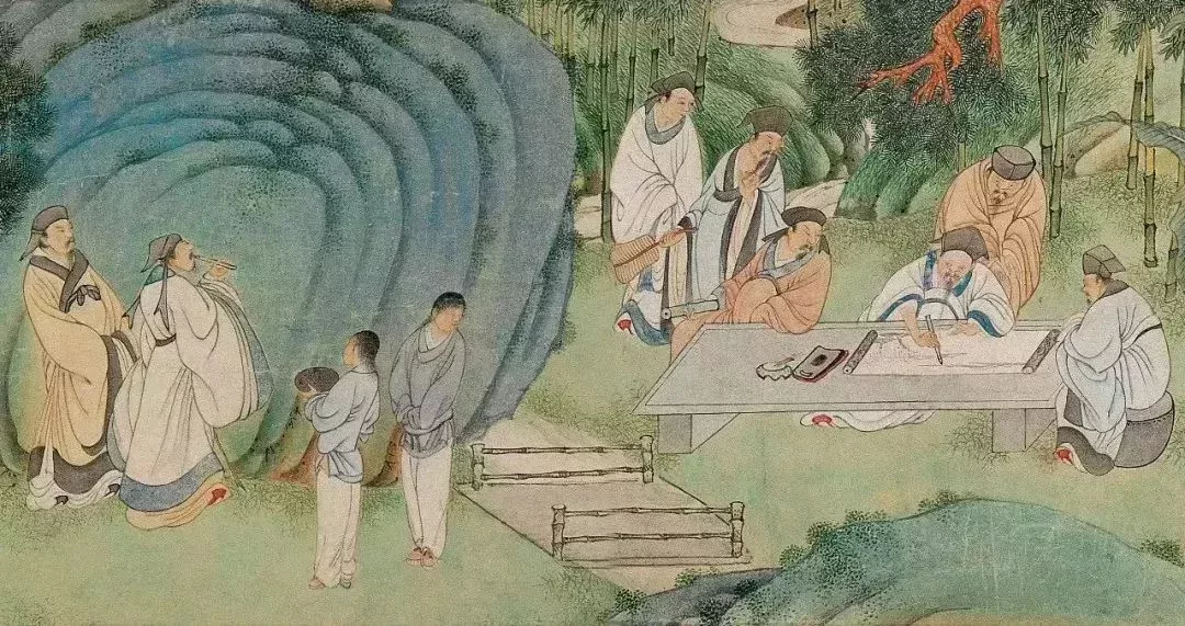 明 李士達 西園雅集圖(局部) 蘇州博物館藏