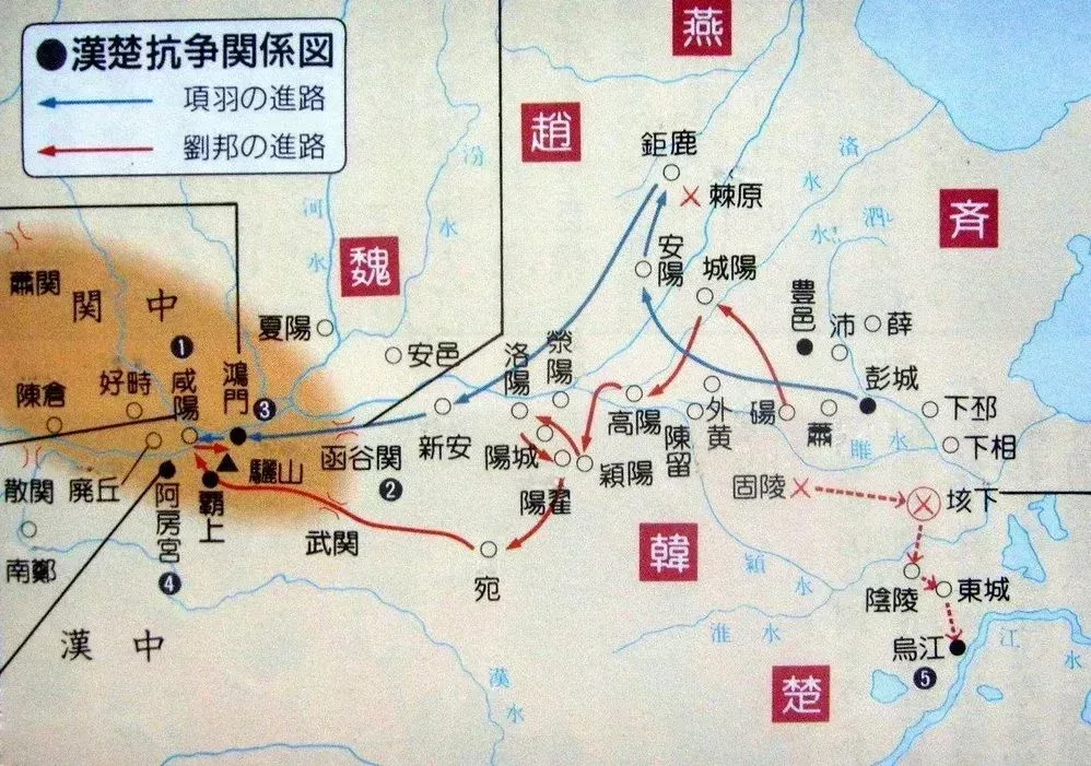 圖 | 楚漢之爭地圖 ©