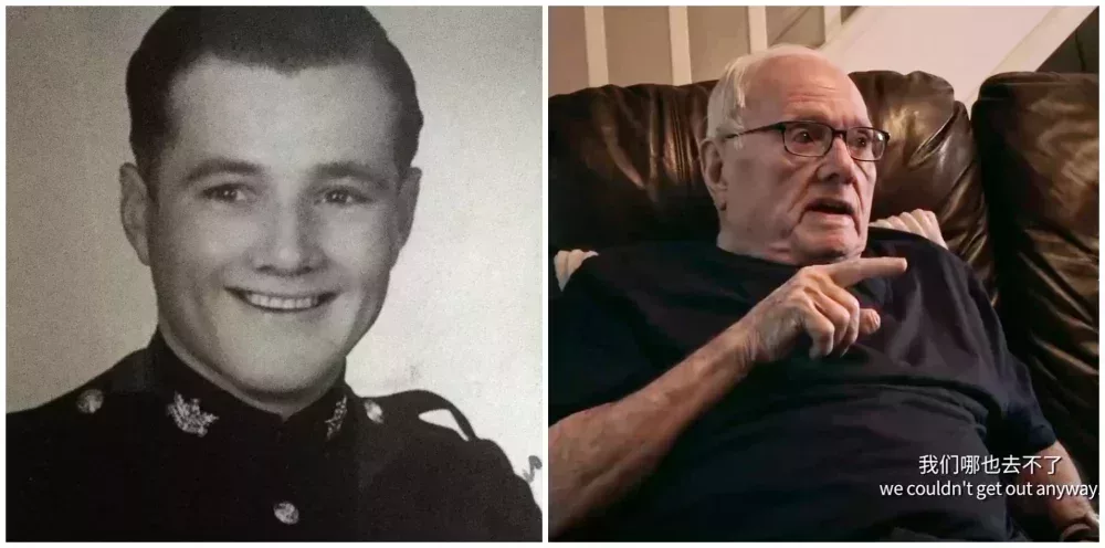 年輕時的丹尼斯·莫利,與99歲的丹尼斯·莫利