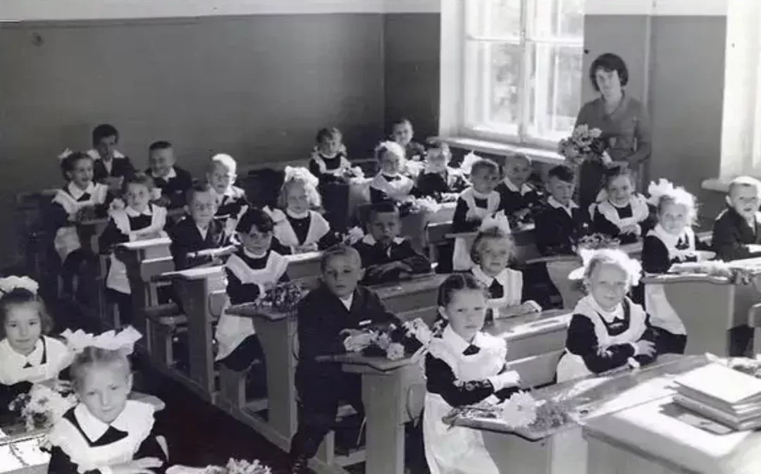◇ 圖爲上世紀60年代的蘇聯小學課堂