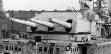 ▲德意志級裝甲艦的主武器,兩座三聯裝283毫米SK/C-28艦炮