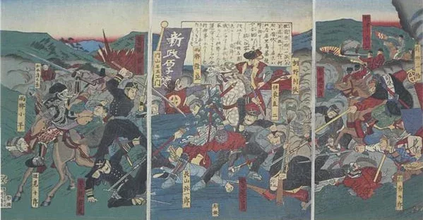 ◇ 圖爲薩軍拔刀隊和官軍拔刀隊激烈交戰