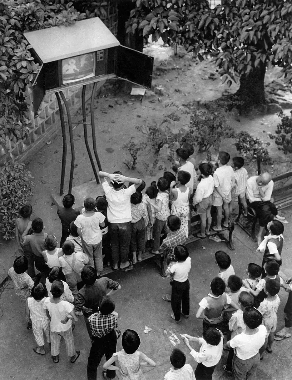 街頭公共電視,修頓球場,1968年。