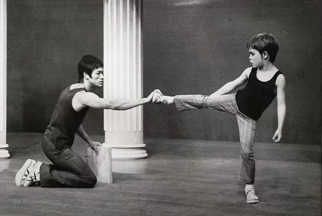 李小龍與兒子,1970年代。