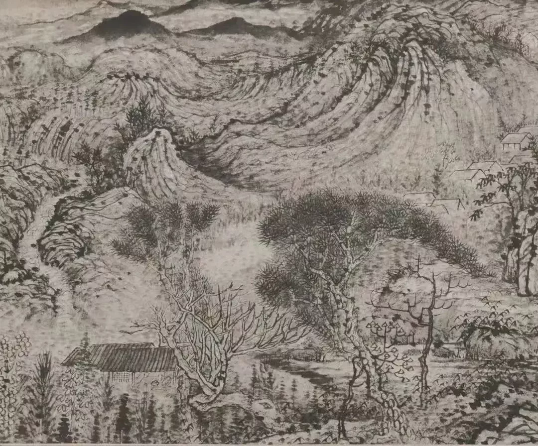 石濤 《搜盡奇峯打草稿》局部 故宮博物院藏