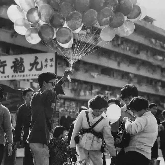 賣氣球,黃大仙,1968年。