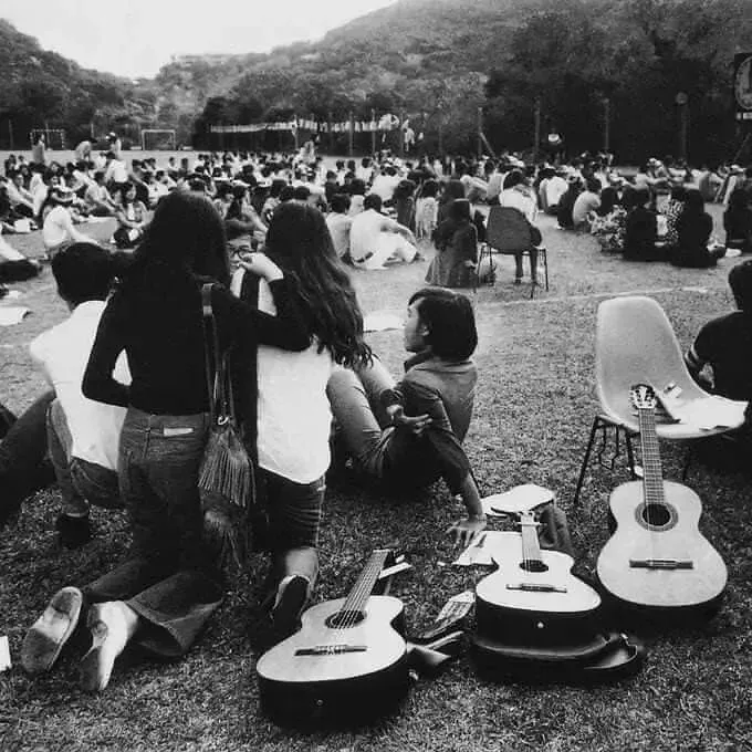 校園民謠,中大校園,1970年。